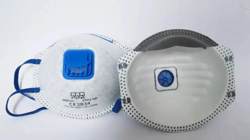 CE2834 Approved Tsi Tested Active Carbon FFP3 Masks En 149 CE FFP2 Filter Mask N95 Face Mask with Valve