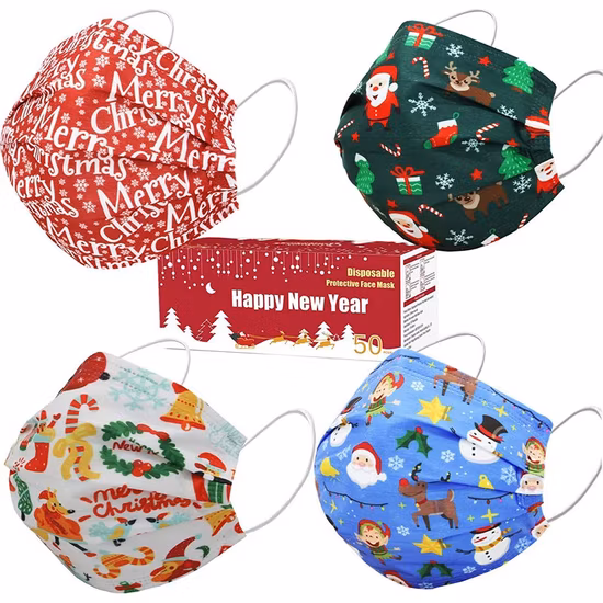 Disposable Party Mask for Christmas Face Mask for Children Protective Mask